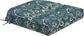 Arden Foam Outdoor Round Back Seat Cushion, 20 x 19, Made with ProFoam, Rain-Proof, Fade Resistant, Sapphire Aurora Blue Damask