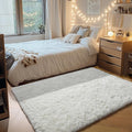ONASAR Cream White Area Rugs for Bedroom Living Room, Washable Fluffy 4x6 Indoor Bedside Floor Throw Rug, Soft Plush Shaggy Carpet for Nursery Kids Girls Boys Teen Dorm Home Office Decor Aesthetic