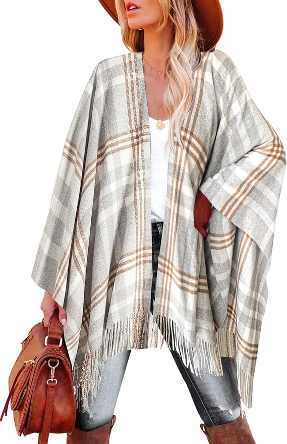 Breezy Lane Women's Shawl Wraps Warm Poncho Ruana Wrap Cardigan