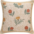 patdrea Designer Square Throw Pillow Covers for Couch 18"x18",Vintage French Linen Pillows Cover with Daisy Floral Pattern,Beige Luxury Farmhouse Decorative Cushion for Bed,Living Room,Outdoor