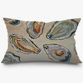 Abstract Oyster Coastal Beach Pillow Covers 12x20, Beachy Room Decor Aesthetic, Retro Coastal Ocean Oyster Shell Decorative Lumbar Pillow Covers for Home Bedroom Living Room