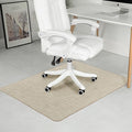 Chair Mat for Hardwood Floor, 47" x 60" Heavy Duty Office Chair Mat for Rolling Chairs, Anti Slip, Non-Curve, Floor Protector for Home Office, Beige Linen