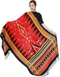 DANA XU 100% Merino Wool Pashmina Shawl for Women 96"x43", Oversized Cashmere Wrap with Tassels, Floral Travel Blanket Cape