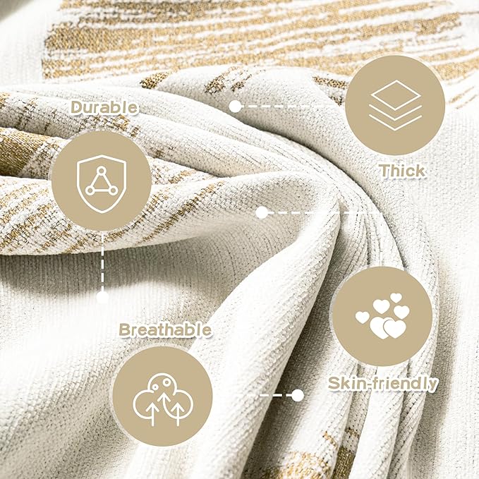 MEETSKY Couch Cover for Dogs Sofa Covers Washable, Simple Modern Geometric Jacquard Sofa Slipcover for 3 Cushion Couch Covers for Dogs, Use Thick Soft Fabric Couch Protector, 91" x 118", Khaki
