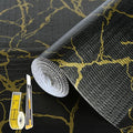 2-Layer Drawer and Shelf Liner for Kitchen Cabinet: 17.3in X 20Ft Non Slip Waterproof Shelf Paper Non Adhesive Refrigerator Liners Black/Gold Marble Easy Liners for Bathroom with Knife Tape Measure
