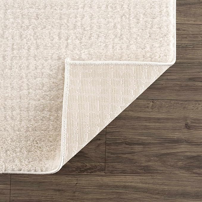Hauteloom Keita Living Room, Bedroom Area Rug - Contemporary - High Pile - Bone - 7'10" x 10'