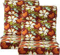 Outdoor High Back Chair Cushion Seat Pads, 44 x 21 Inch Water-Repellent & Fade-Resistant Patio Furniture Cushions with Ties for Adirondack, Rocking Chairs, Red Floral