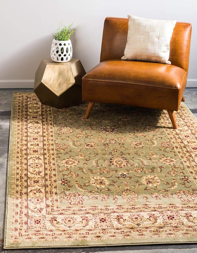 Unique Loom Voyage Collection Traditional Oriental Classic Intricate Design Area Rug (10' 0 x 13' 0 Rectangular, Green/Ivory)
