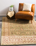 Unique Loom Voyage Collection Traditional Oriental Classic Intricate Design Area Rug (7' 0 x 10' 0 Rectangular, Green/Ivory)