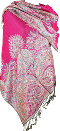 Achillea Big Paisley Pashmina Shawl Wrap for Women – Elegant Scarf for Weddings, Evening Dresses, Festivals & Daily Wear