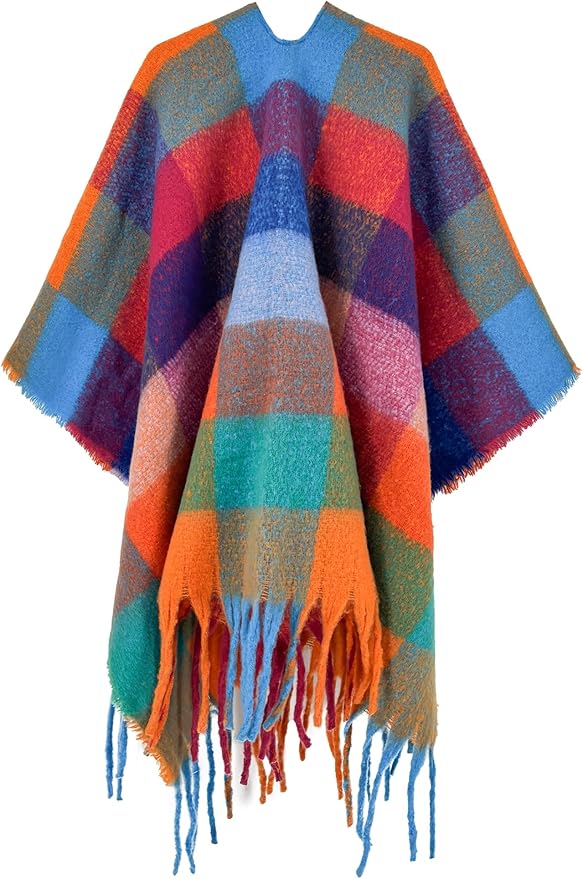 Breezy Lane Women's Shawl Wraps Warm Poncho Ruana Wrap Cardigan