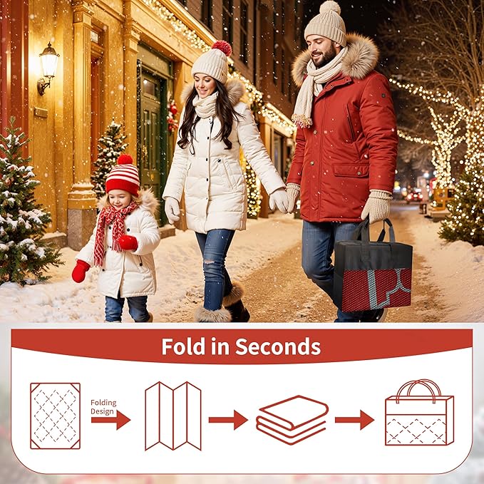 GENIMO 6' x 9' Outdoor Rug Waterproof for Patio Christmas Decor, Foldable Reversible Plastic Straw Area Rugs Mat for Camper, Outside Carpet for Rv, Deck, Porch, Picnic, Beach, Balcony, Red & Grey