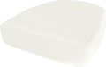 Cushion Source Rounded Back Seat Cushion, 19.5" x 20" x 5" deep Indoor and Outdoor Durable seat Cushion Made with Fade Resistant Sunbrella Fabric, Hidden Zipper, Sunbrella Canvas White