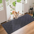 BEQHAUSE Dirt Trapper Door Mat 24" x 60", Doormat Non-Slip Entryway Rugs Washable, Dog Door Mat Stain Resistant and Absorbent Welcome Floor Mat for Front Back Door, Muddy Wet Shoes & Paws, Dark Grey