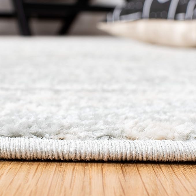 SAFAVIEH Tulum Collection Area Rug - 11' Square, Light Grey & Ivory, Moroccan Boho Tribal Design, Non-Shedding & Easy to Clean, Ideal for Living Room, Bedroom, Dining Space (TUL272F)