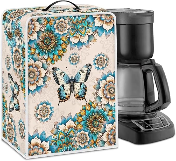 Mumeson Vintage Butterfly Flowers Coffee Maker Cover Blender Dust Pouch Kitchen Accessories Protection