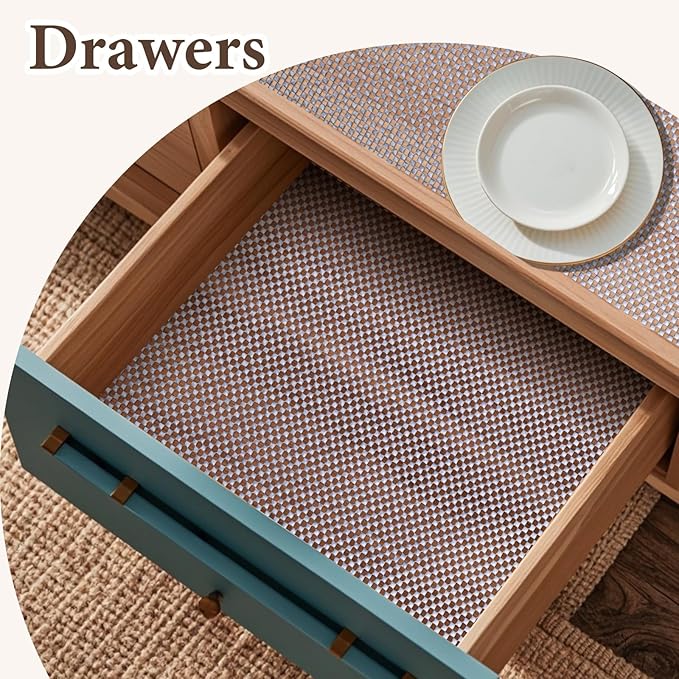 Drawer and Shelf Liner for Kitchen Cabinet: 17 in X 20 Ft Non Slip Waterproof Shelf Paper Non Adhesive Refrigerator Liners Light Gray Easy Liners for Bathroom