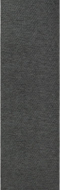 TOWN & COUNTRY BASICS Pax Herringbone Textured Solid Everwash® Washable Runner Area Rug, Low Pile, Non-Slip Backing, Easy Clean Pet & Family Friendly Rug, Dark Grey, 2'5"x10'2"