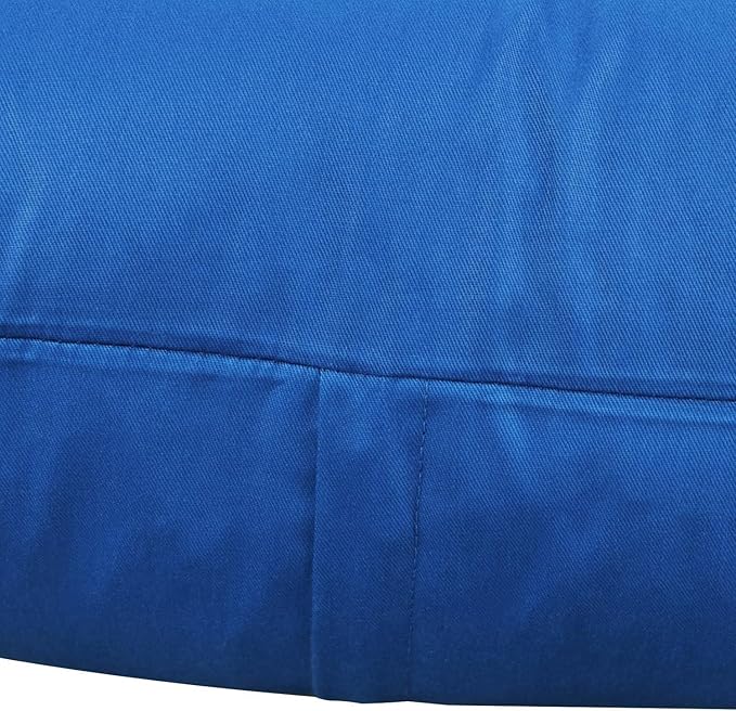 Thmyo 4-Pack 100% Cotton Comfortable Solid Decorative Throw Pillow Case Square Cushion Cover Pillowcase Sublimation Blank Pillow Covers DIY Throw Pillowcase for Sofa Bedroom(18x18 inch/ 45x45cm,Blue)