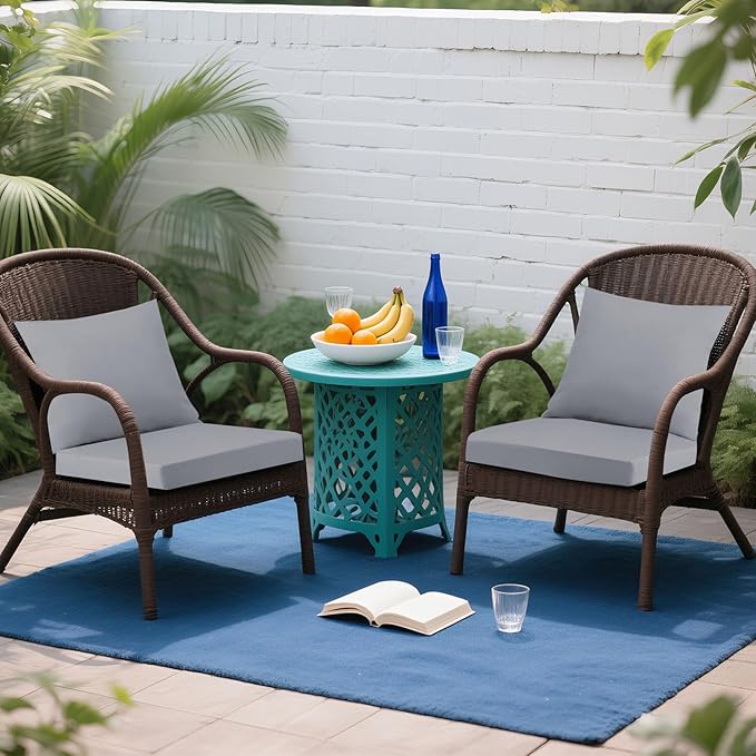 Outdoor Seat Cushion Set 22 x 22 In, Water-Resistant & Fade-Resistan, Patio Furniture Cushions with Removable Cover Deep Seat & Back Cushion with Handle and Adjustable Straps for Chair Sofa,1PC