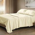 THREAD SPREAD 100% Egyptian Cotton Sheets Queen Size - 1500 Thread Count 4 PC Queen Sheet Set Egyptian Cotton, Sateen Weave Luxury Sheets Queen Size, High Thread Count Sheets, 17" Deep Pocket - Ivory