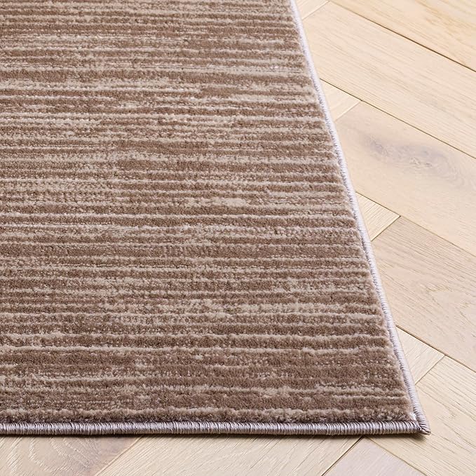 SAFAVIEH Vision Collection Area Rug - 4' Square, Light Brown, Modern Ombre Design, Non-Shedding & Easy to Clean, Ideal for Living Room, Bedroom, Dining Space (VSN606C)