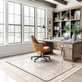 Office Chair Mat for Carpet & Hardwood, Upgraded 45" x 60" Tempered Glass Chair Mat for Office Home, with 4 Anti-Slip Pads
