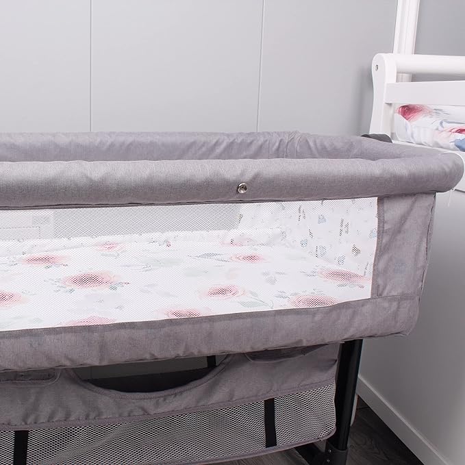 Belsden Pack of 3 Fitted Bassinet Sheet Set, Flexible Fit Various Bassinet, Adapts to Oval, Hourglasss and Rectangle Shaped Bassinet Pads, Cloudy Soft Washable Material, Pink Rose & Pink & Lilac