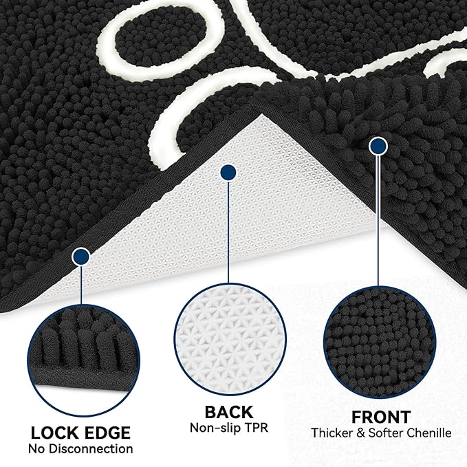 Bcoimo Super Absorbent Dog Door Mat, 36"*24" Anti Slip Mat for Muddy Paws, Pet Rugs for Dirty Paws Washable That Absorbs Moisture and Dirt, for Dog Cage and Pet Resting Carpet