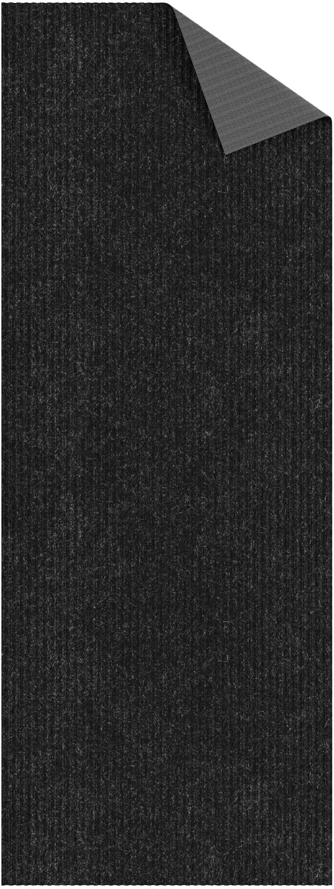 sigun Modern Non-Slip Hallway Runner Rug – Washable, Stain-Resistant & Custom Size – Durable Indoor/Outdoor Carpet for Entryway, Kitchen, Porch, Balcony, Patio & Garage – High-Traffic | Black - 2 x 22