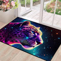 Galaxy Leopard Rug Fierce Panther Head Area Rugs for Boys Kids Bedroom Living Room Gameroom Girls Glitter Carpet Floor Mat Throw Rugs 47 in X 31 in