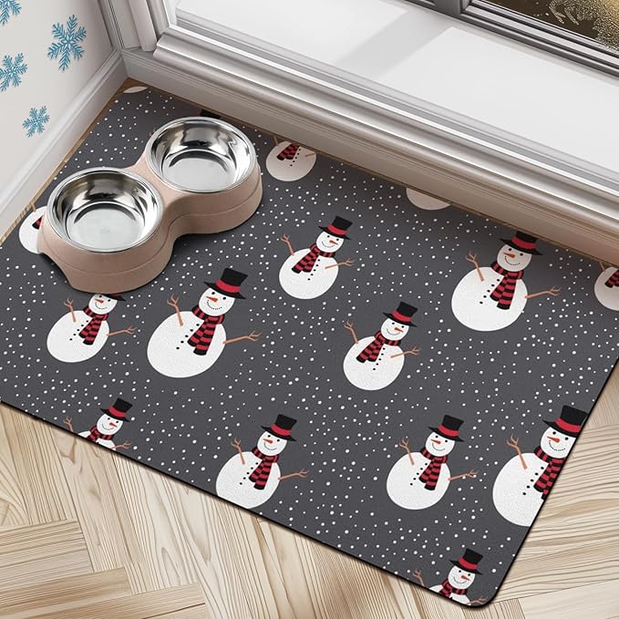 Dog Food Mats for Floors, Absorbent Dog Bowl Mat for Food and Water Dispenser Mat, Quick Dry Cat Food Mat Pet Supplies