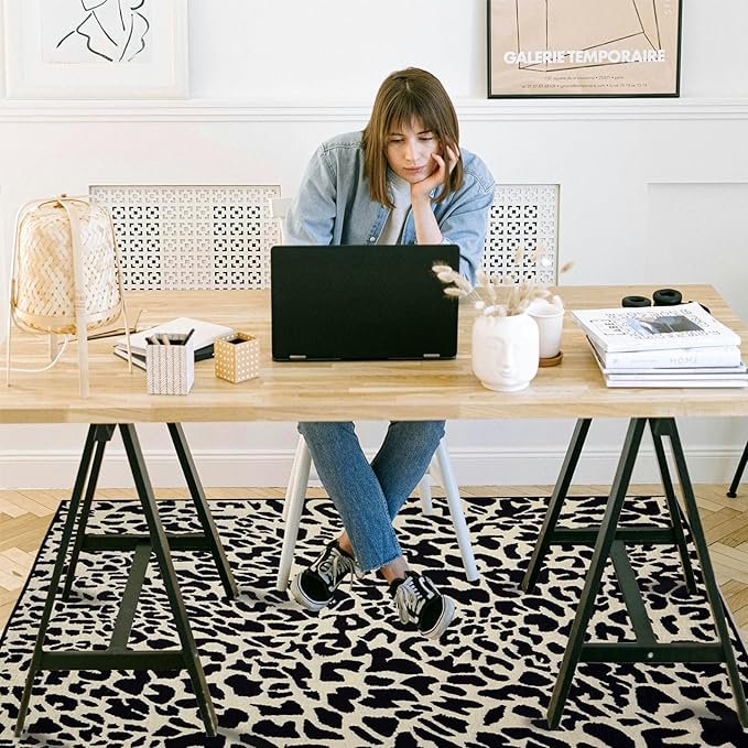 Office Chair Mat for Hardwood Floor, 72"x48" Easy Glide Computer Desk Mat Protector for Rolling Chair Under Desk Rug Nonslip Backing, Machine Wash, (Modern)