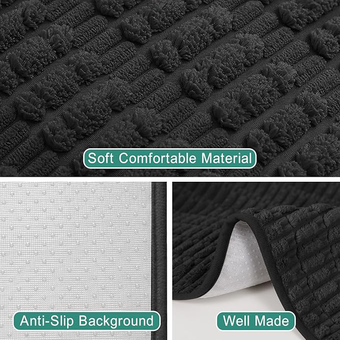 Foxdecor Couch Arm Covers Sofa Arm Covers, Arm Chair Covers Set of 2, Non-Slip Chair Arm Covers, Arm Rest Cover for Sofa, Armchair Slipcovers Couch Protector (Black 20x20 inch)