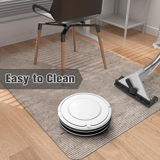 Placoot Desk Chair Mat for Hardwood Floor Corduroy Surface 1/6" Thick 55"x35" Chair Mat for Rolling Chairs-100% Large Anti-Slip Backing Under Desk Low-Pile Office Rug Floor Mat for Office/Home