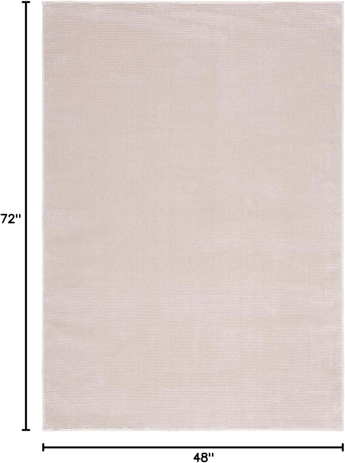 SAFAVIEH Revive Collection Accent Rug - 4' x 6', Beige, Solid Design, Non-Shedding & Easy Care, Ideal for High Traffic Areas in Entryway, Living Room, Bedroom (REV102B)