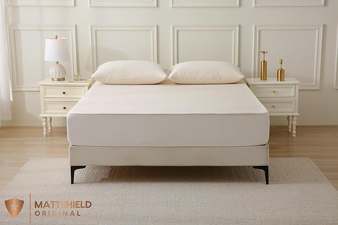 Deluxe Cooling Waterproof Organic Mattress Protector Full - Organic Cotton Percale Breathable Mattress Pad Cover - Naturally Cool for Hot Sleepers – Soft Natural Comfort