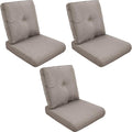 Patio Cushions for Outdoor Furniture - 22" x 25" x 4" UV Resistant Thick Foam Cushions Water Resistant Replacement Cushion for Outdoor Patio Furniture Chair/Sofa/Couch | Grey | 3-Pack |