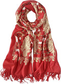 Urban CoCo Women's Embroidered Tassel Long Shawl Oversize Scarf Wraps for Women