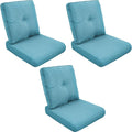 Patio Cushions for Outdoor Furniture - 22" x 25" x 4" UV Resistant Thick Foam Cushions Water Resistant Replacement Cushion for Outdoor Patio Furniture Chair/Sofa/Couch | Light Blue | 3-Pack |