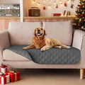 gogobunny 3X Stronger Waterproof Pet Blanket, Scratch Proof Furniture Protector for Dogs Cats, Reversible Cover 32x53 Inch, Dark Grey
