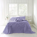 BrylaneHome Bedding Lightweight All Season Modern Amelia Quilted Damask Oversized Ultra Soft Bedspread - Full, Lavender