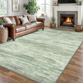 8x10 Modern Abstract Area Rug for Bedroom, Light Sage Green and Ivory Large Super Soft Washable Rugs with Non-Slip, Non-Shedding Carpet for Living Room, Indoor Door Mat for Office Home Décor