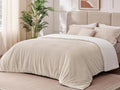 Sherpa Twin Blanket - Soft Cozy Fleece, Warm for Winter, Reversible for Sofa, Cream, 60 x 80 Inches