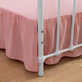 Bed Skirt King Size Ruffled Bed Skirt with Split Corners,18 Inch Drop Dust Ruffle Bed Skirt with Platform, 18 Inch, Blush, King Size
