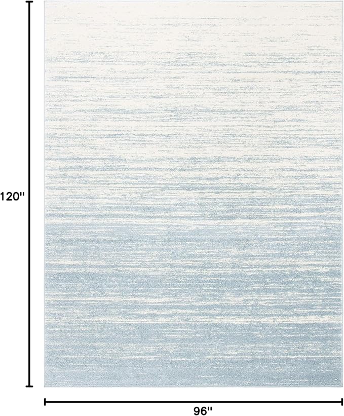 SAFAVIEH Area Rug 8x10 - Adirondack Collection - Large - Slate & Cream, Modern Ombre Design, Non Shedding & Easy to Clean, Ideal for Living Room, Bedroom, Office, Dining Space (ADR113T)