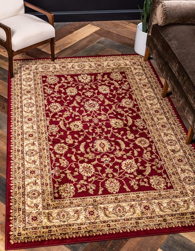 Unique Loom Voyage Collection Traditional Oriental Classic Intricate Design Area Rug (10' 6 x 16' 5 Rectangular, Red/Gold)