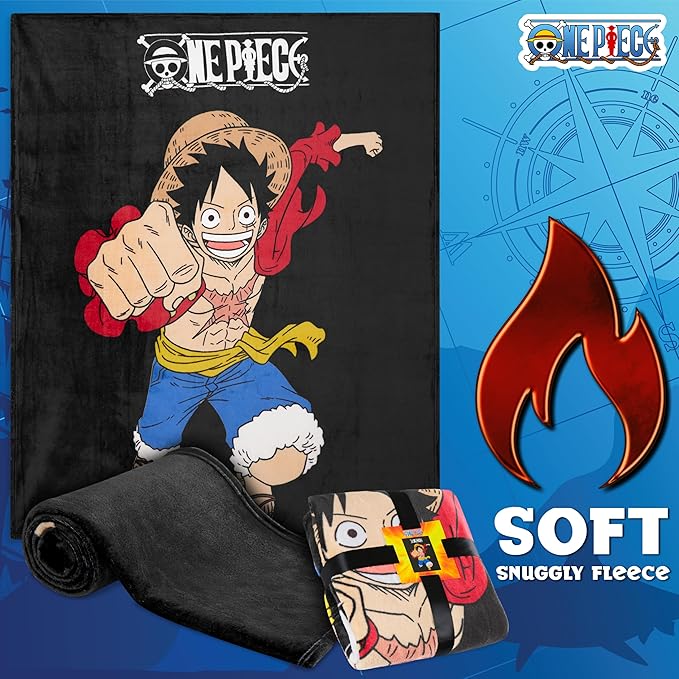 One Piece Fleece Blanket Super Soft Blanket Throw Bed Accessories 150 x 130cm Sofa Throw Bed Blankets Anime Gifts