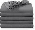 Bare Home 5-Pack Fitted Bottom Ultra-Soft Sheets Full - Premium 1800 Ultra-Soft Wrinkle Resistant Microfiber - Deep Pocket (Full, Grey)