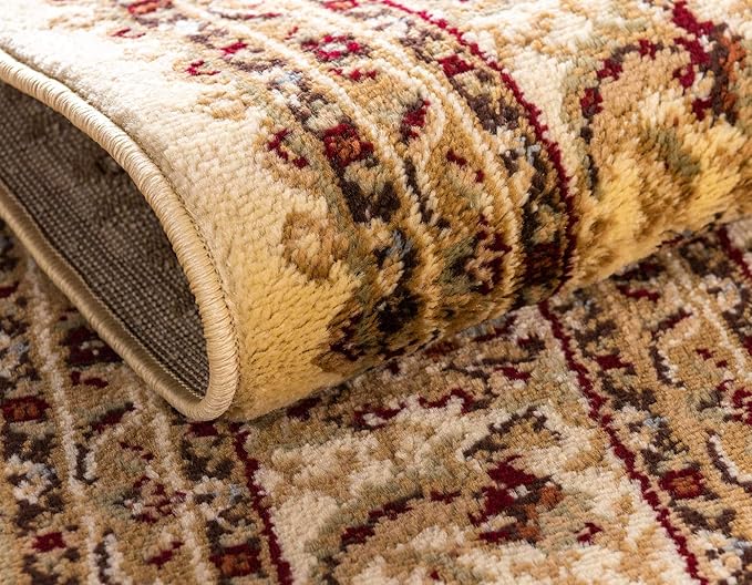 Unique Loom Voyage Collection Traditional Oriental Classic Intricate Design Area Rug (10' 6 x 16' 5 Rectangular, Ivory/Gold)